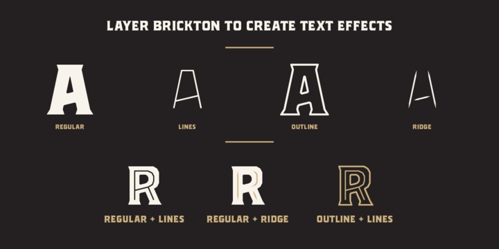 Пример шрифта Brickton #5